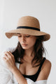 So Shady Woven Natural Hat with Black Ribbon
