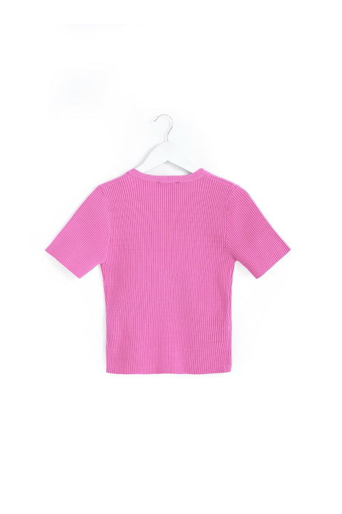 So Good Pink SS Wrap Knit Top WW Top Among the Brave   