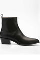 Sonic Black Leather Ankle Boot