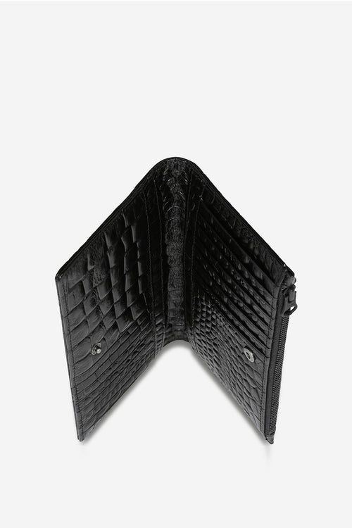 In The Beginning Black Croc Emboss Wallet ACC Bags - Wallets+Straps Cosmetic Laptop Ph cases Status Anxiety   