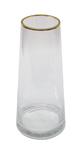 Glass Clear Tapered Width 13 x Depth 13 x Height 25 cm Vase