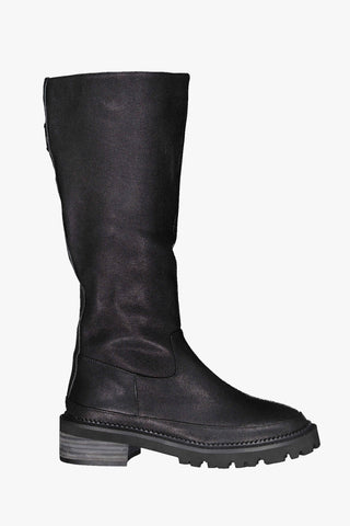 Taylor Hi Zip Up Black Leather Boot ACC Shoes - Boots Minx   