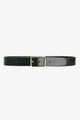 Tess Black Smooth Leather Gold Buckle Belt