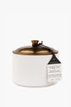 Hygge Tobacco + Vanilla Ceramic Small Candle Brass Lid 140g
