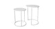 Trang White Round Metal Nest of Tables