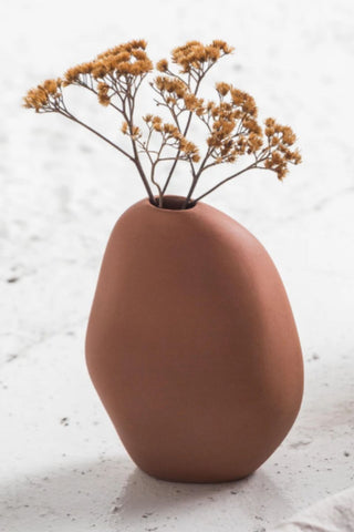 Harmie Pebble Natural Speckle Vase Small 10x9cm HW Decor - Bookend, Hook, Urn, Vase, Sculpture NED Collections   