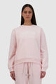 Slouch Drop Out Mallow Pink Logo Cotton Crew