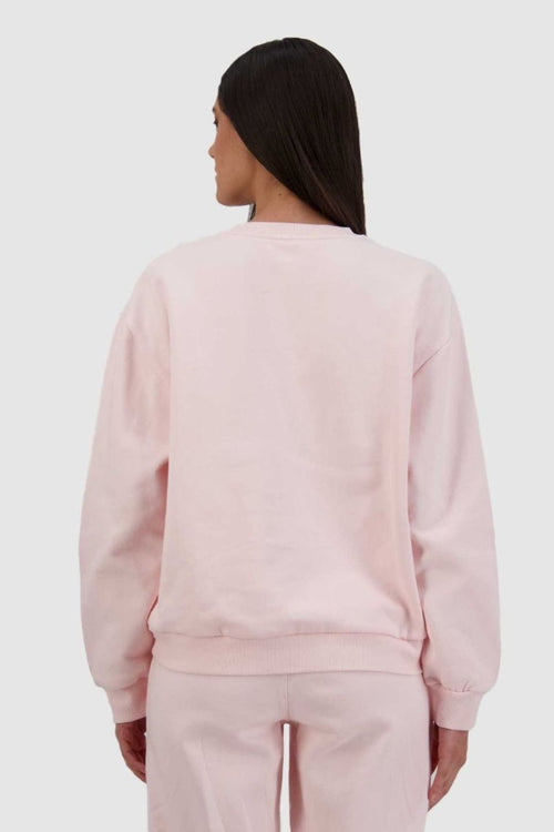 Slouch Drop Out Mallow Pink Logo Cotton Crew WW Sweatshirt Huffer   