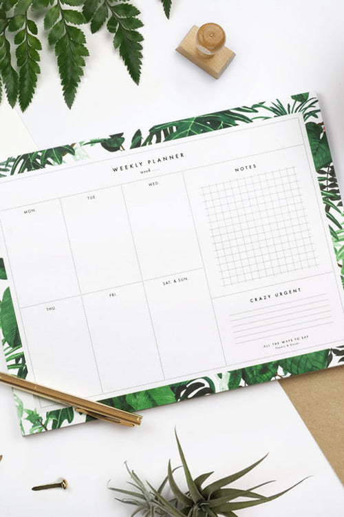 Weekly Planner Jungle HW Stationery - Journal, Notebook, Planner All The Ways To Say   