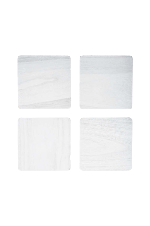 Whitewash Coasters Set of 4 HW Serveware - Plate, Bowl, Servers, Dish, Platter Twine Living   