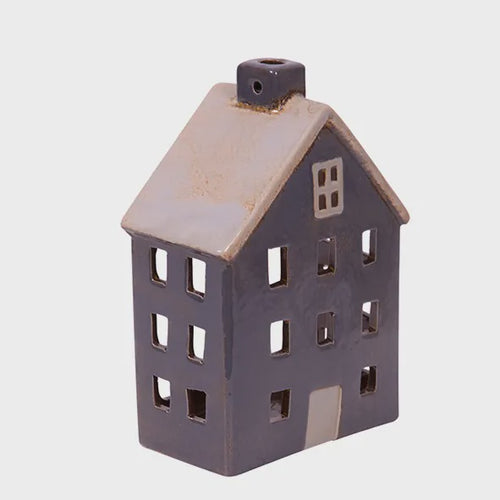 Alsace Tea Light Wide Grey Chalet HW Christmas French Country   