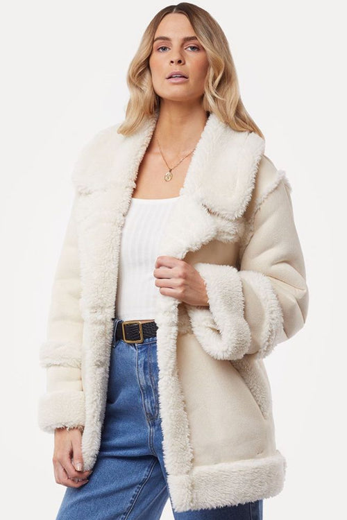 Shearling Natural Furry Jacket WW Jacket All About Eve   
