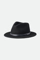 Messer Fedora Black Black Wool Felt Hat