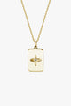 Clover Hanging 18k  Gold Plated Rectangle EOL Necklace