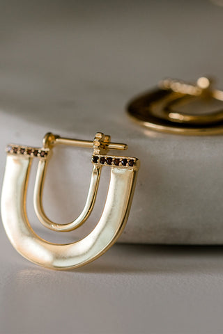 Zulu Gold U Shape Earring EOL ACC Jewellery Silver Linings   